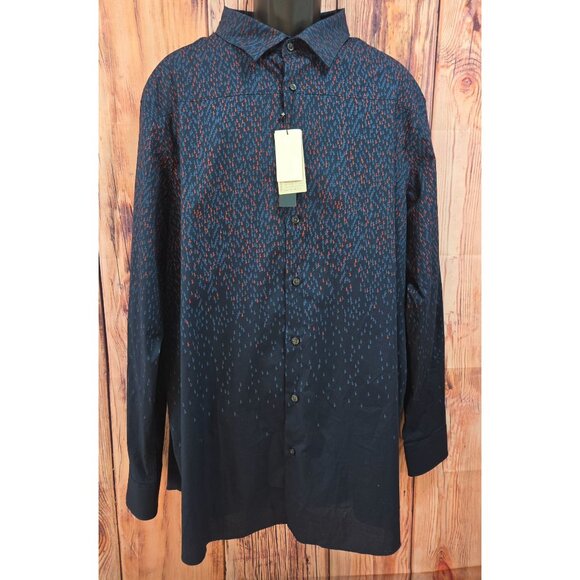 Perry Ellis Mens Stretch Button-Down Shirt 2X NWT NEW - Picture 1 of 9